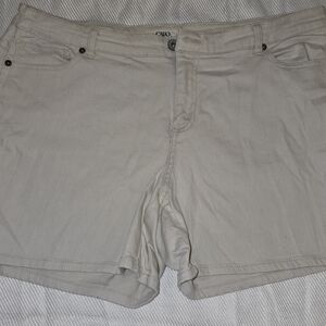Cato Women's Beige Jean Shorts